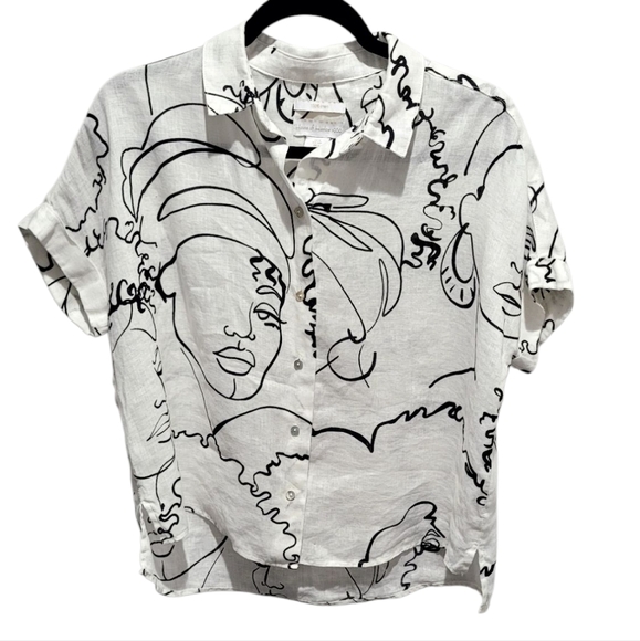 House of Harlow 1960 Linen Abstract S/M set - Picture 3 of 8